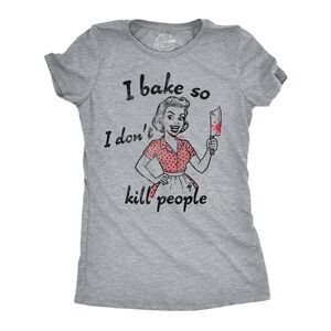 Womens Funny T Shirts I Bake So I Dont Kill People Sarcastic Tee For Ladies